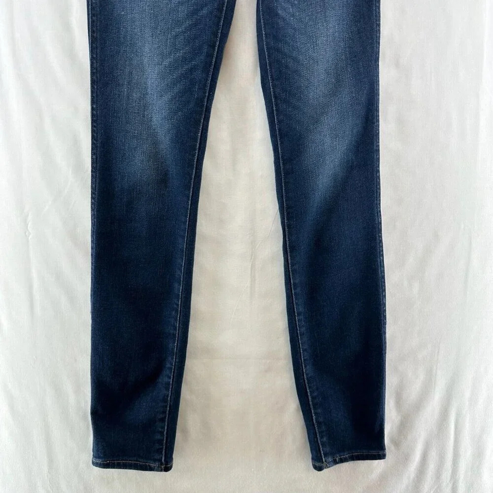 Madewell Jeans Womens Sz 24 10" High Rise Skinny Dark Washed Stretch Denim Blue - Picture 4 of 12